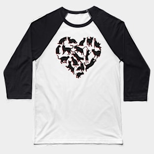 Cats are love - black Baseball T-Shirt